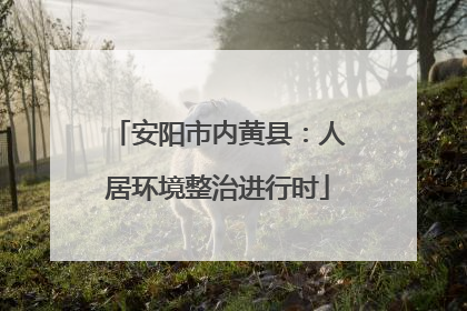 安阳市内黄县：人居环境整治进行时